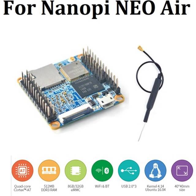 For Nanopi NEOAir Development Board 512Mb RAM Wifi & Bluetooth 8Gb