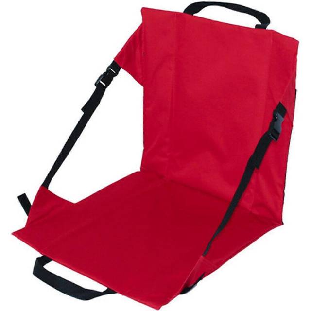 (As show, One size) Portable Outdoor Camping Travel Folding Chair Comfort Seats With Backrest Beach Moisture-proof Leisure Barbecue Ultra-padded Foldi