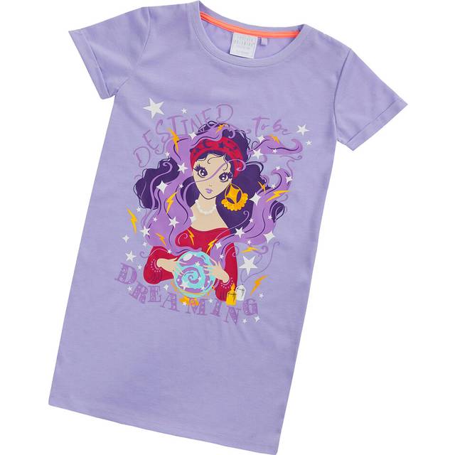 (Purple Dreaming, 7-8 Years) Girls Nightdress Nightie Size 2 3 4 5 6 7 8 9 10 11 12 13 Years Infant Nightwear Pyjamas Pajamas Pjs Summer Dress Short S