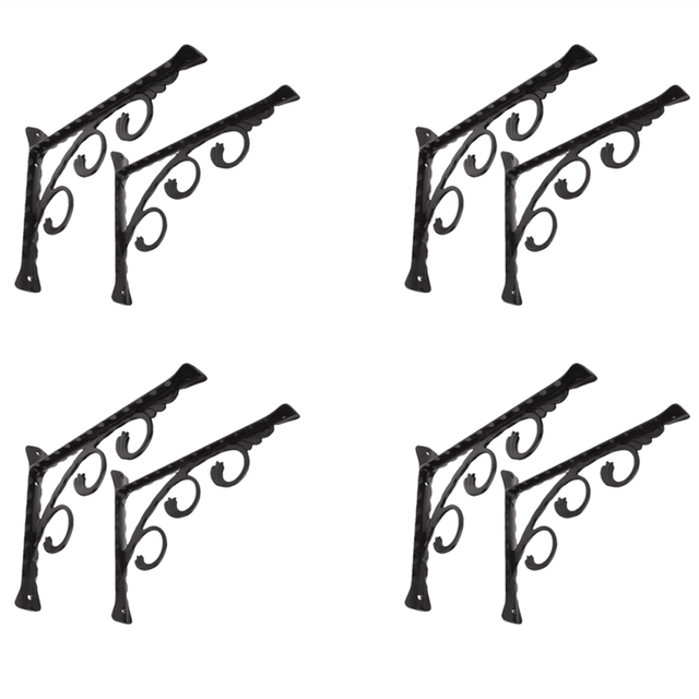 8Pcs Wall Mounted L Shaped Angle Bracket Multifuntional Brace Shelf Brackets Decorative S