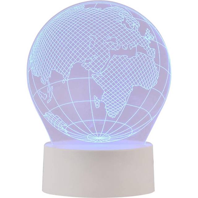 3D Earth America Globe Optical Illusion Night Light 7 Color Change Touch Switch USB Powered LED Bedroom Decoration Desk Table Lamp for Holiday B