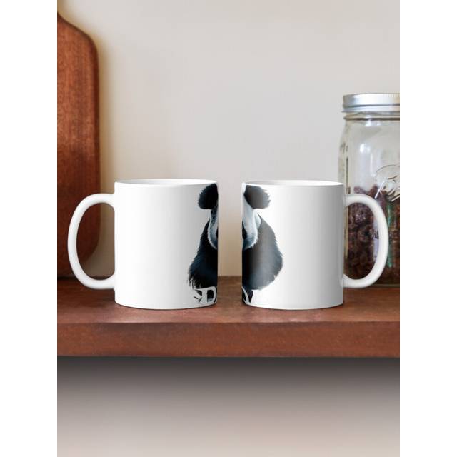 (A Large Black and White Panda with an Inscription.-6110) Coffee Mugs 11oz Shark Week Hoo Haha Ceramic Mug Cute Novelty Christmas Gifts