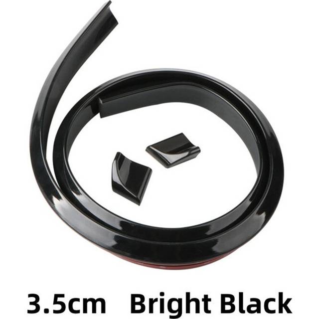 (3.5CM Bright Black) Universal Roof Spoiler 1.5M Car-Styling 5D Rubber Tail Spoiler PU Brazing DIY Refit Spoiler Suitable by All Type of Car