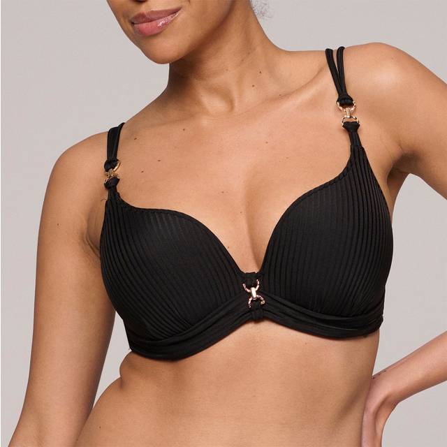 Marie Jo Emly Heart Shape Padded Bikini Top - Black - E 75