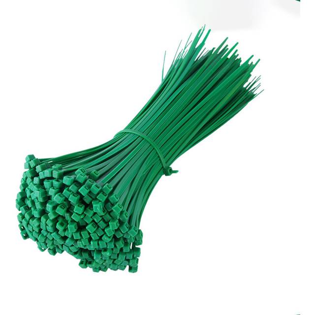 (Green) 100pcs Clear Zip Ties, Nylon Cable Ties, 19.99cm, Heavy Duty Cord Strap