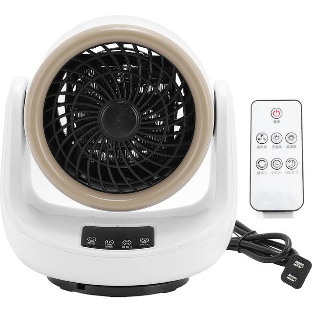 2 in 1 Desktop Heater Fan Adjustable Temperature Timing Oscillating Electric Space Heater with