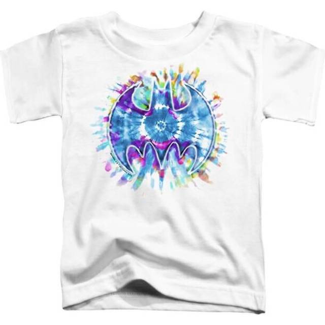 Trevco Sportswear BM3159-TT-2 Batman Bat Dye Toddler Short Sleeve T-Shirt, White - Medium 3T