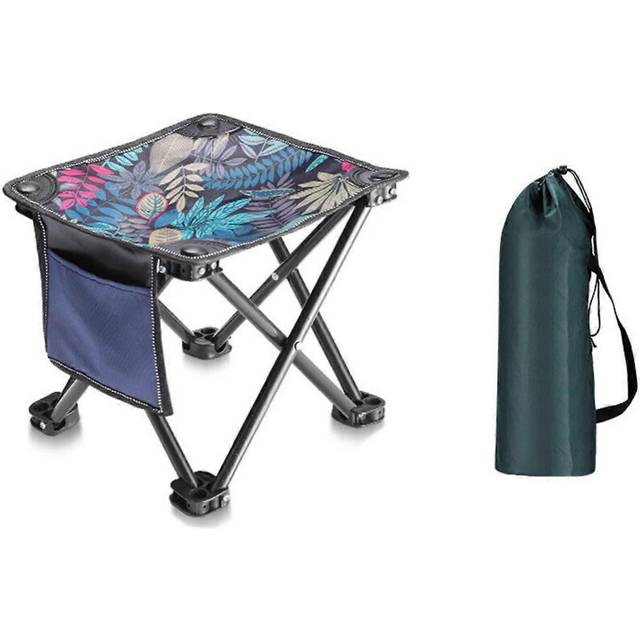 (28cm, blue) NEW Arrive Camping Stool, Folding Samll Chair Portable Camp Stool for Camping Fishing Hiking Gardening and Beach, Camping Seat with Carry