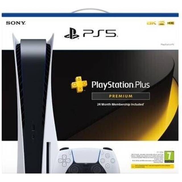 Sony Playstation 5 PS5 Disc Edition Bundle With PlayStation Plus 24 Months Premium Membership