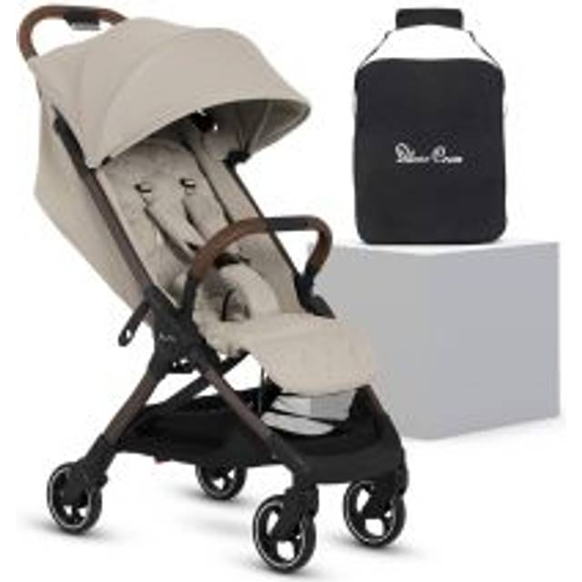 Silver Cross Clic Pushchair with Travel Bag - Latte, Latte