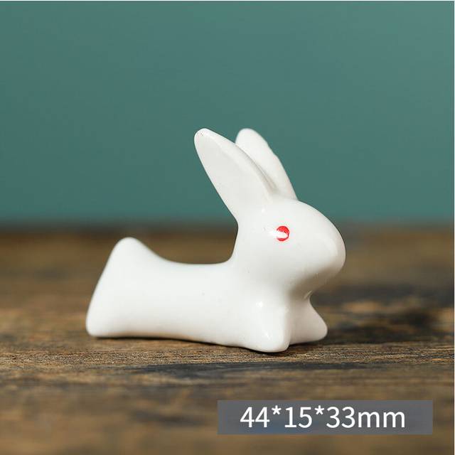 (Rabbit) Ceramics Pens Stand Holder Animal Kawaii Goose Cat Panda Chinese Writing