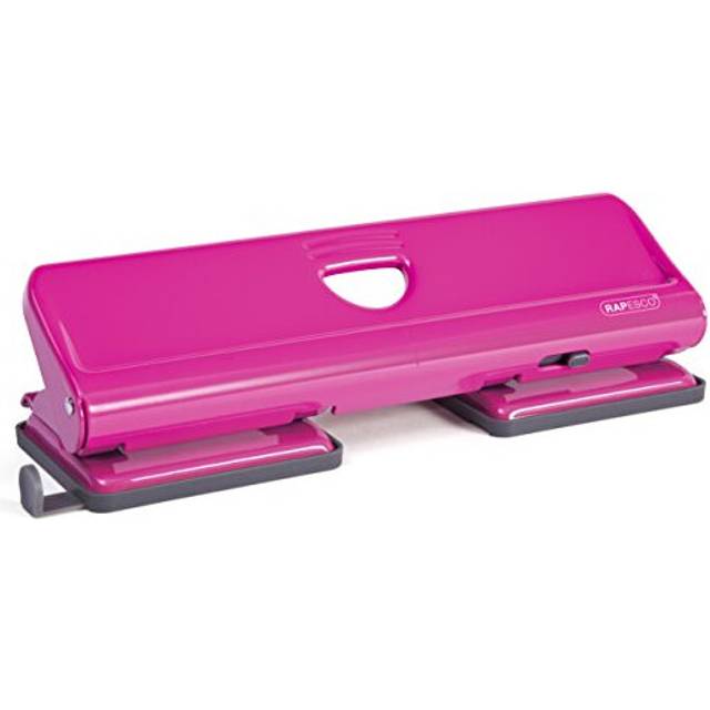 Rapesco 1385 720 4-Hole Metal Punch, 22 Sheet Capacity, Hot Pink