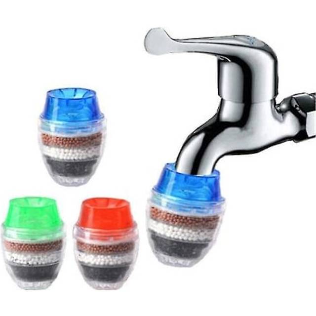 3pack Faucet Mount Filters Faucet Water Filter Purifier Kitchen Tap Filtration Activated Carbon Removes Chlorine Fluoride