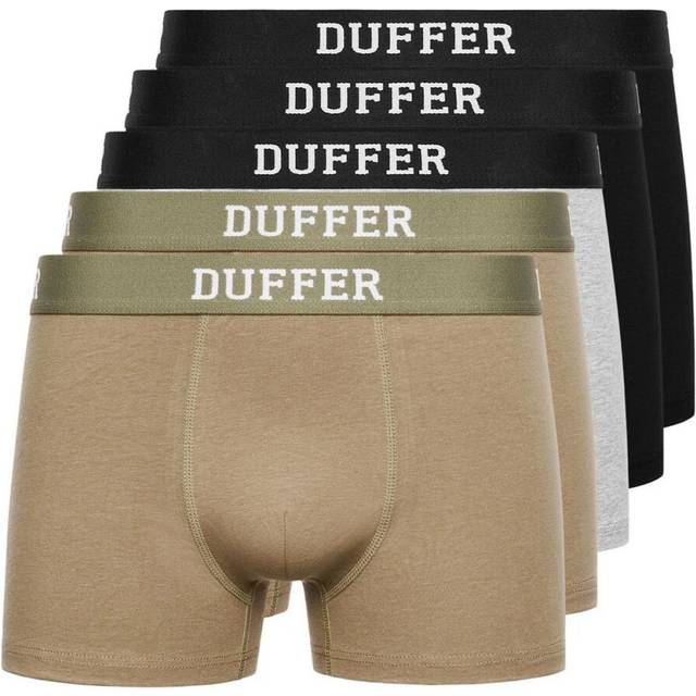 (M, Multicoloured) Duffer Mens State Boxer Shorts (Pack of 5)