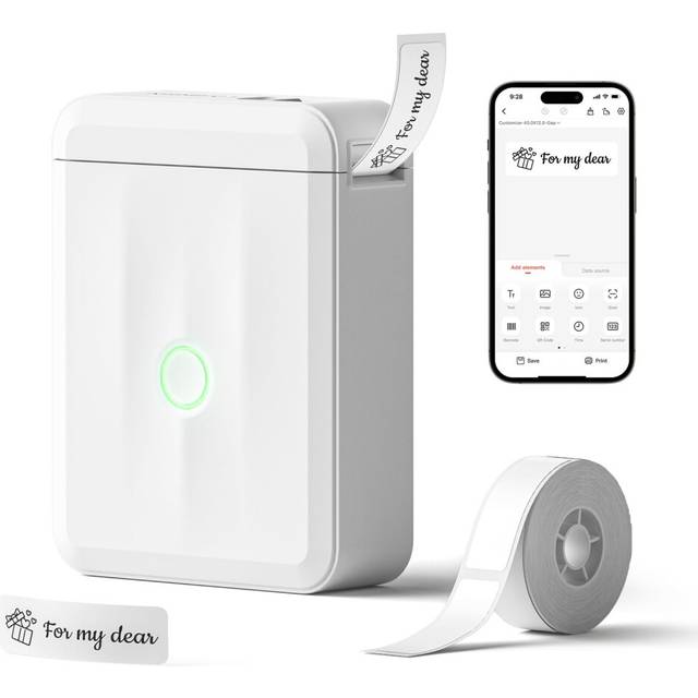 D110 New Version Label Maker Machine with Tape, Bluetooth Label Printer Household Organization Label Maker, Portable Label Maker for School Kids