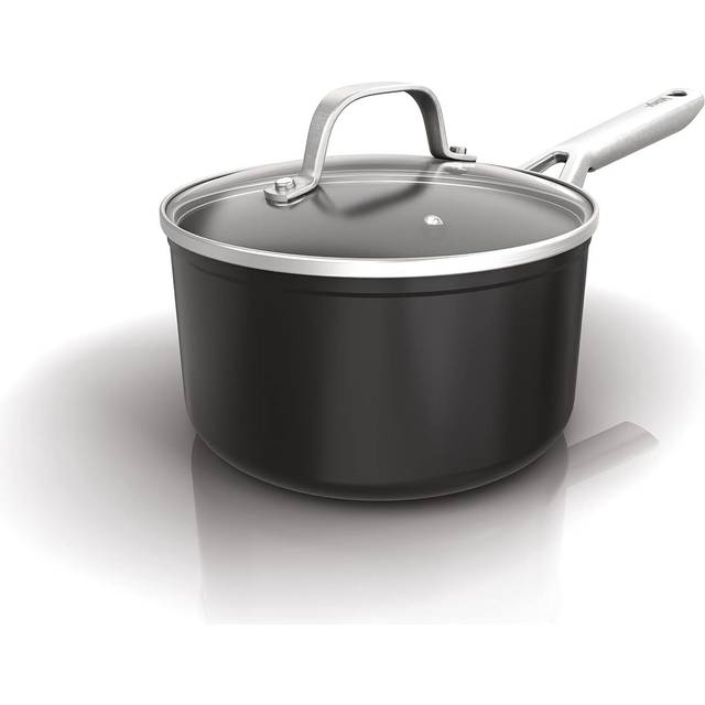 Ninja Zerostick Essentials 16cm Aluminium Saucepan with Lid - Black - 34.80 x 16.80 x 8cm
