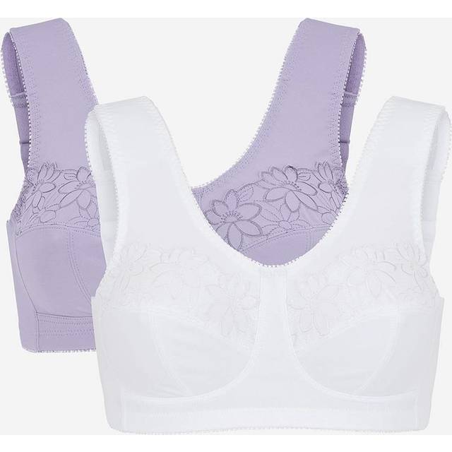 Soft-bh med broderi Lily 2-pack