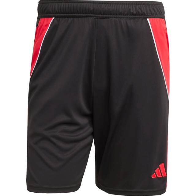 adidas performance – Tiro 24 – Svarta och rubinröda träningsshorts-Svart/a