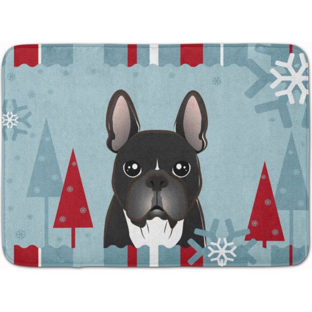 Caroline's Treasures Winter Holiday French Bulldog Floor Mat  19 x 27  Multicolor