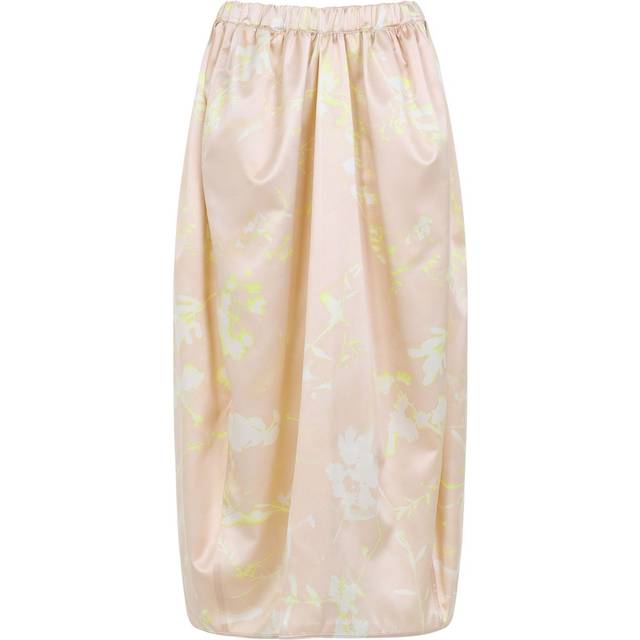 Fabiana Filippi - floral-print skirt - women - Silk - 40 - Pink