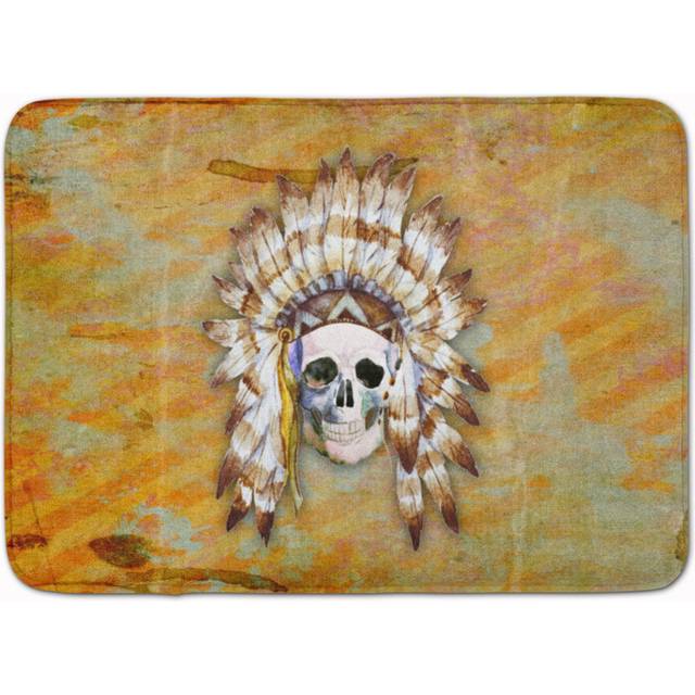 Caroline's Treasures Day of the Dead Indian Skull Floor Mat  19 x 27  Multicolor
