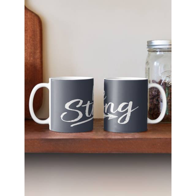 (Be Strong A Modern Minimalist Handwriting Typographic with a Hand-Drawn Arrow-8470) Coffee Mugs 11oz A Symphony of Color Rainbow Blooms in Full Ceram