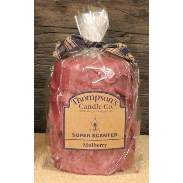 Thompson's Candle Co. Super Scented Large (40 oz) Pillar Burns 200 Hr Mulberry