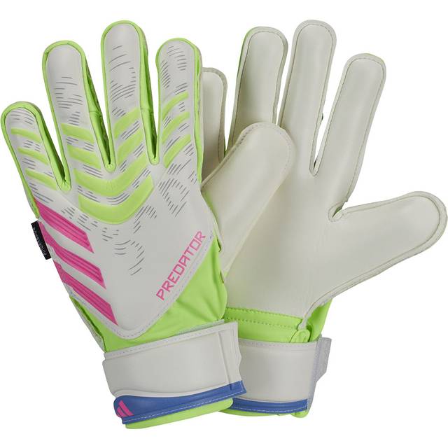 adidas Målvaktshandske Predator Match Fingersave Celestial Victory - Vit/Lucid Lemon/Lucid Pink Barn - ['Vit'] (6)