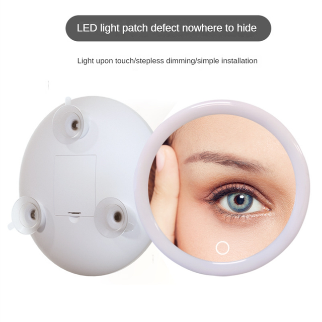 10X Magnifying Mirror with Light Compact LED Magnified Mirror