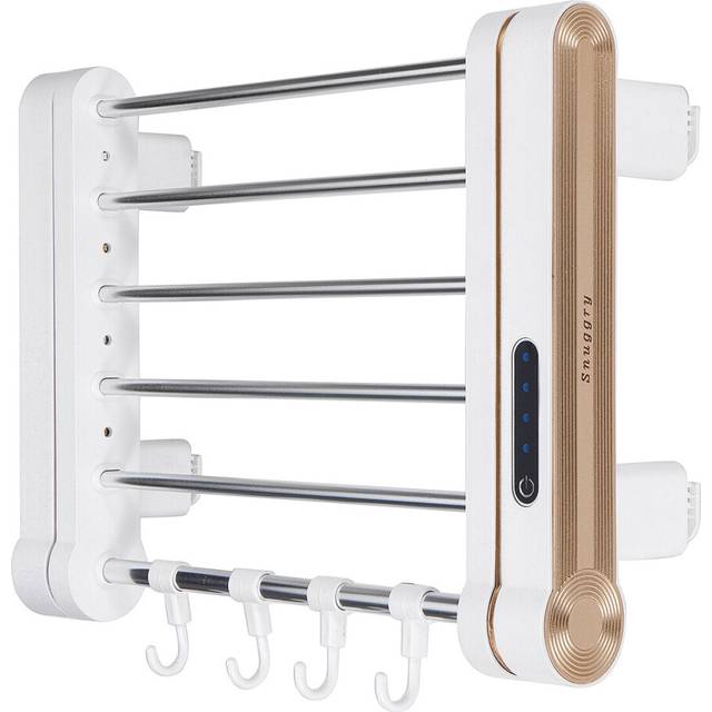 (White) Household Intelligent UV Electric Heating Constant Temperature Drying Punch-free Towel Rack