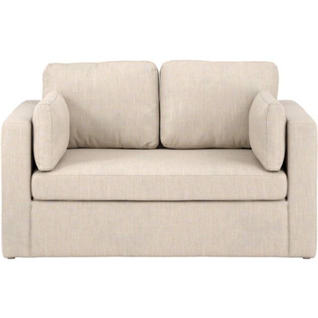 Newport Stone 2-Seater Sofa - Linen Blend, Scatter Cushions