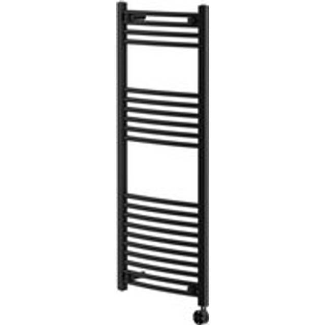 Wholesale Domestic Marco Colore Curved Digital Thermostatic Electric Heated Towel Rail | Matt Black | Mild Steel | 1200mm x 500mm