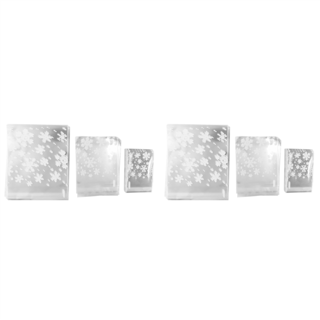 600 Counts Resealable Cellophane Christmas Snowflake Cookie Bakery Candy Treat Gift Bags in 3 Sizes