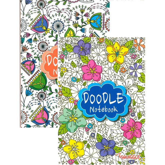 A5 Doodle Notebook Lined Notepad Colouring Stress Therapy- Single Book