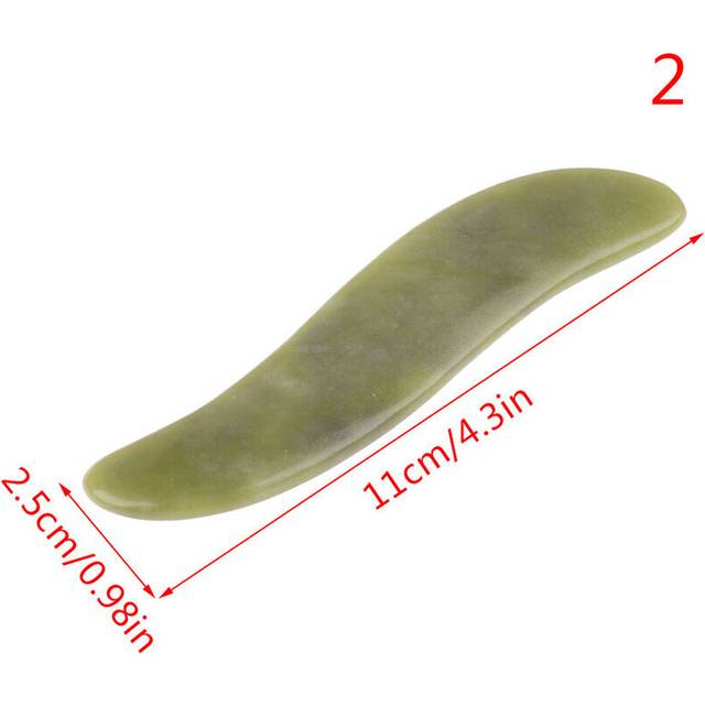 (a-Light Grey) Gouache Scraper Natural Stone Gua Sha Massage Comb Head Body Meridian Scraping Reflexology Blood Circulation Jade Therapy Tools