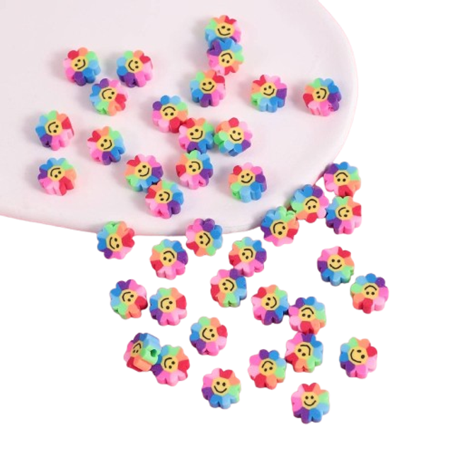 SHEIN 30pcs/set Floral DIY Clay Beads