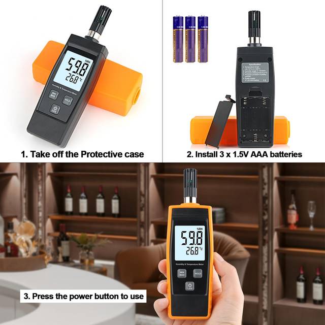 Digital Temperature Humidity Meter High Precision Thermometer Hygrometer Humidity Gauge Monitor multicolour