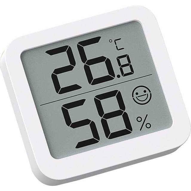 MIIIW S08 LCD Digital Hygrometer Indoor Temperature Humidity Meter Portable TabletopWallMounted white