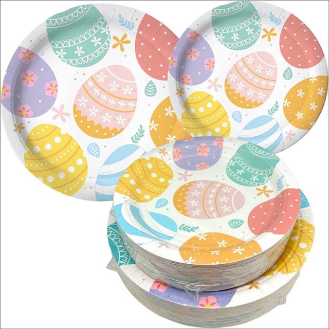 Serves 50 Easter Dinner Plates Dessert Plates Perfect Office Restaurants Schools Church (Plates - 100 Pack)