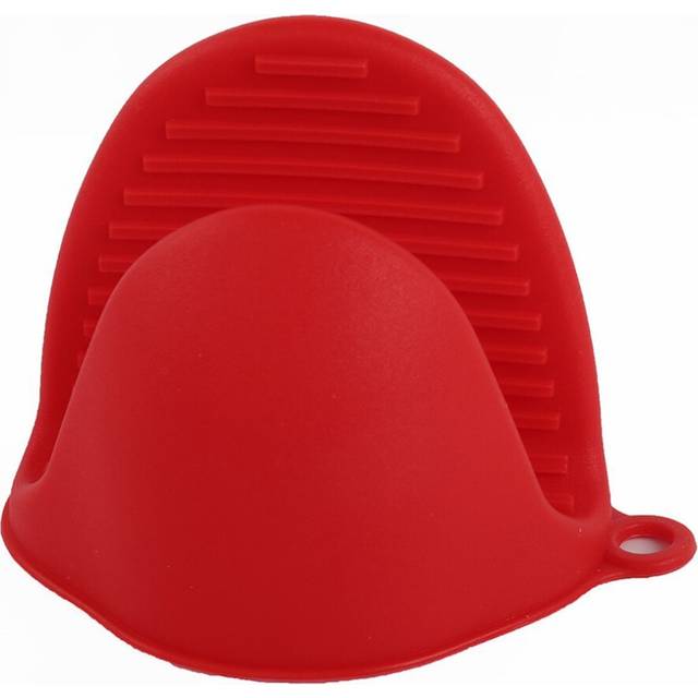 (red) 1Pc Kitchen Silicone Heat Resistant Gloves Clips Insulation Non Stick Anti-slip Grips Bowl Pot Clips Cooking Baking Oven Mitts