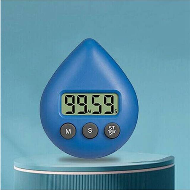 Digital Bathroom Clock Waterproof Shower Clock Timer Temperature Humidity Visual Countdown Timer Wall Clock White