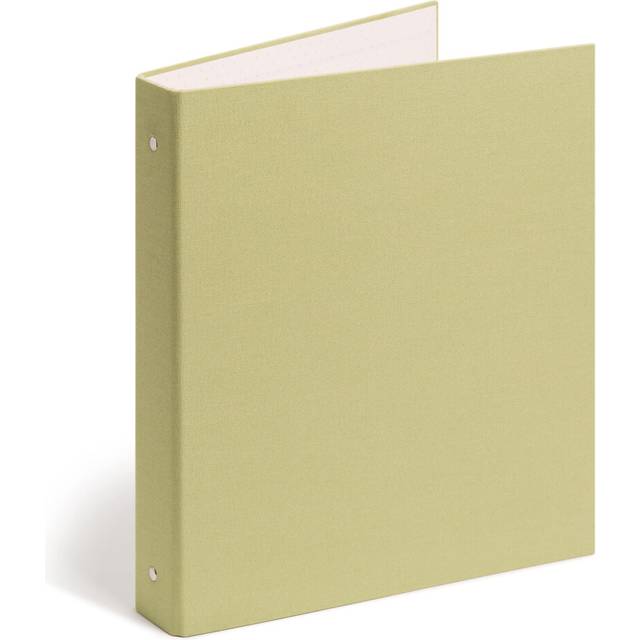 "U Brands Eco-Conscious 1"""""""" Linen Covered Binder  Green  Silver Metal O-Rings"
