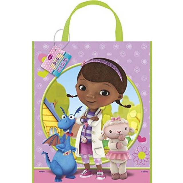 "Large Plastic Doc McStuffins Goodie Bag, 13"" x 11"""