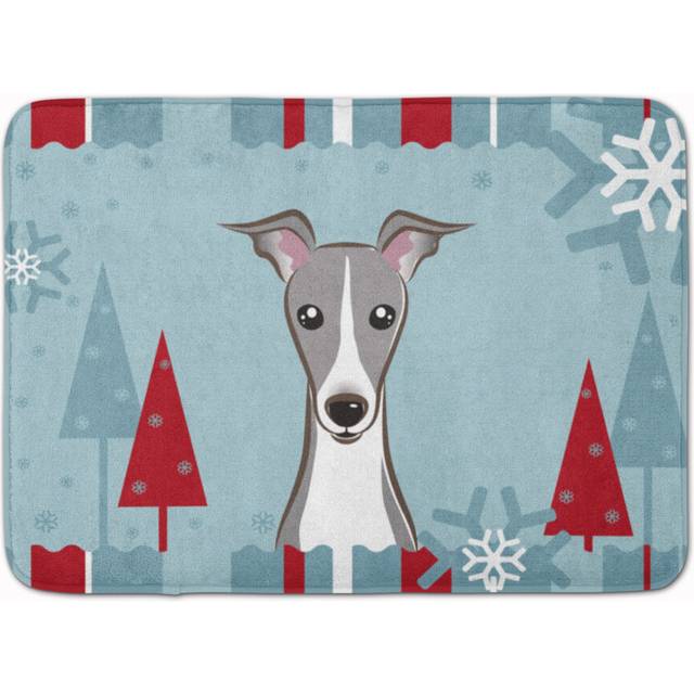 Caroline's Treasures Winter Holiday Italian Greyhound Floor Mat  19 x 27  Multicolor