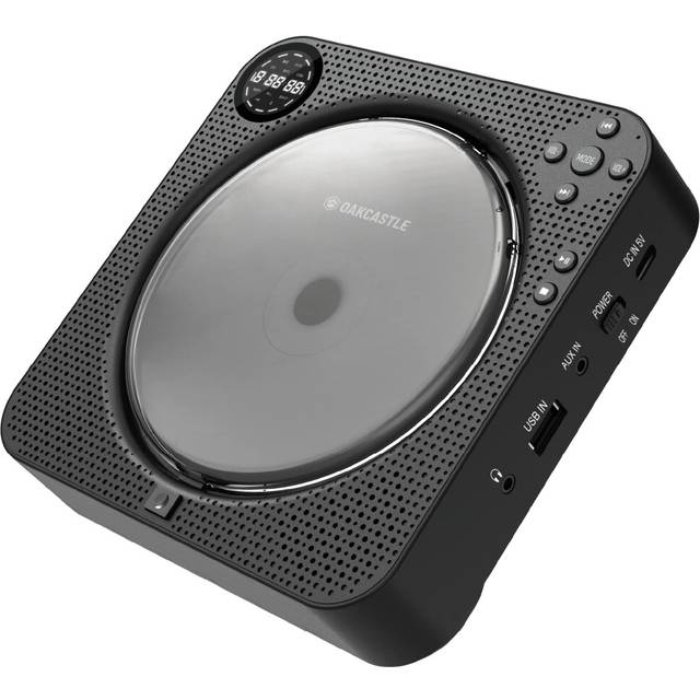 Wall Mountable Portable CD Player with Speakers | Bluetooth Personal CD Player with up to 12 hours of Playback | CD Player with Remote Control, Stand,
