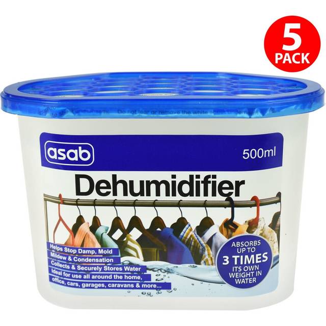 (Original (5 Pack)) Interior Dehumidifier Dry Damp Trap Moisture Catcher Absorb Mould Mildew Remover