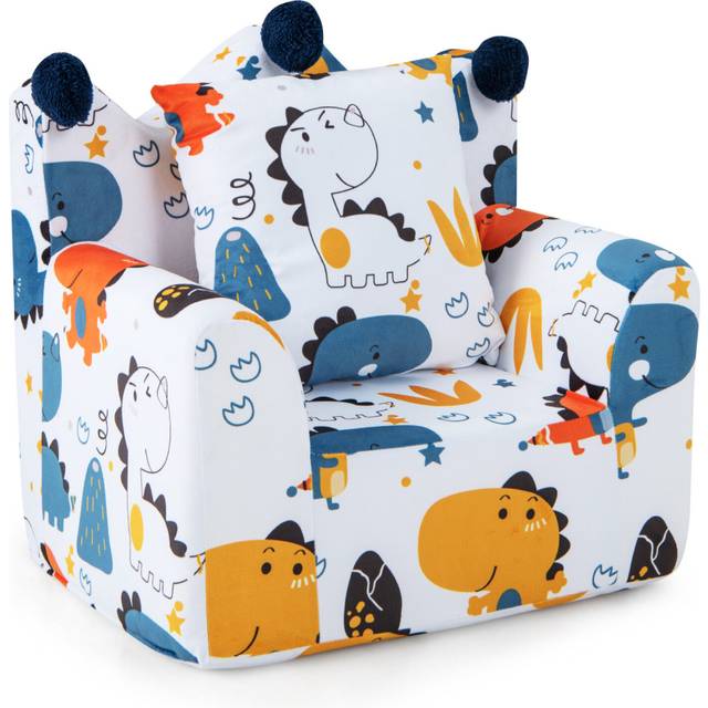 Children's Sofa Chair Foam Filled Armchair Upholstered Couch W/Padded Pillow