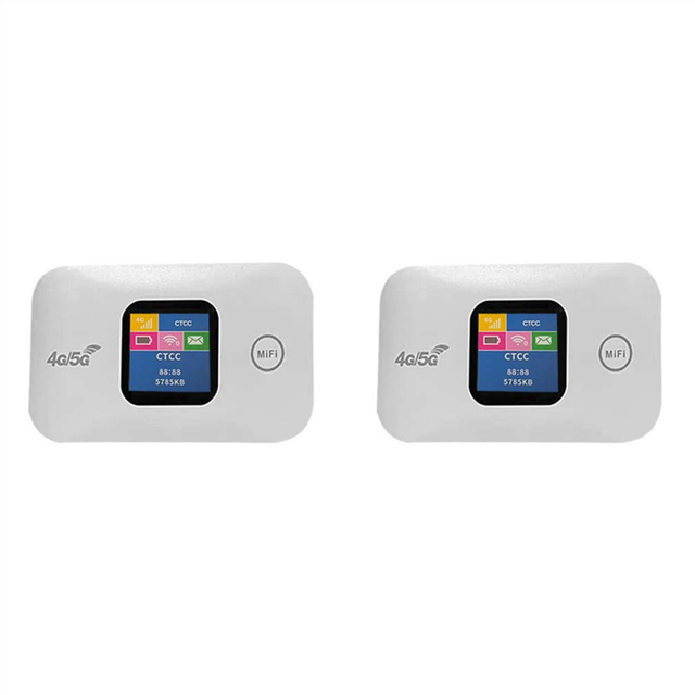 2X 4G WiFi Router MiFi 150Mbps Car Mobile Wireless Hotspot Color Screen with Sim Card Slot Support 10 Users