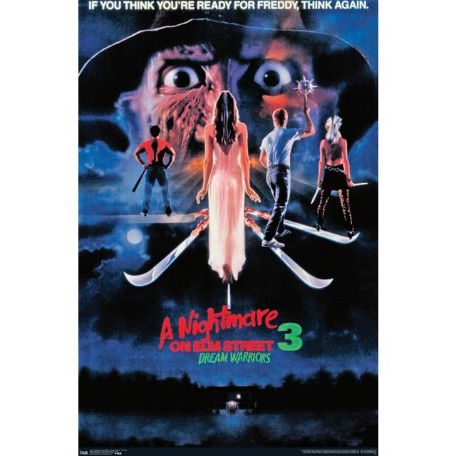 "Trends International A Nightmare on Elm Street 3: Dream Warriors - One Sheet Wall Poster  22.375"""""""" x 34""""""""  Premium Unframed Version"
