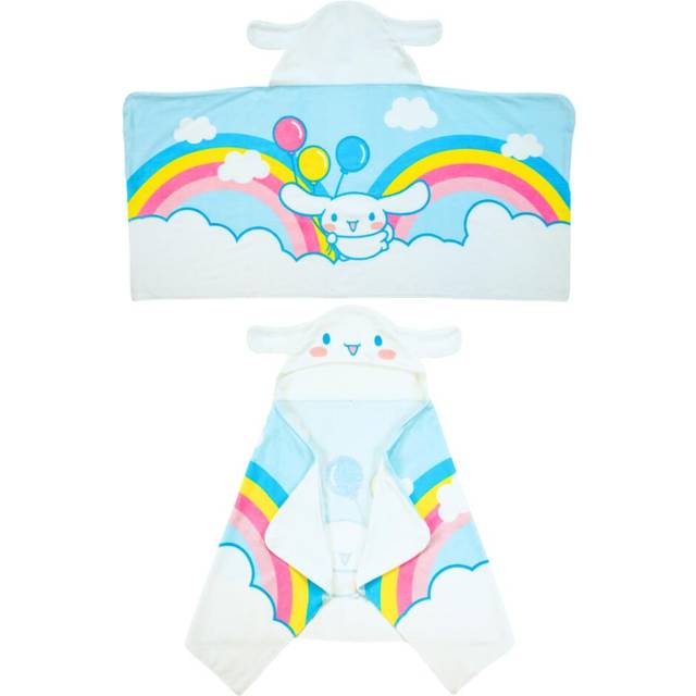 Franco Sanrio Cinnamoroll Kids Super Soft Bath/Pool/Beach Soft Cotton Terry Hooded Towel Wrap  24 in x 50 in  (Officially Licensed Product)